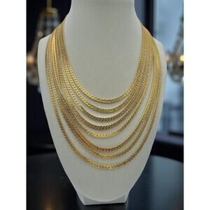 RARE Vintage 90s MONET 8 Strand Herringbone Necklace